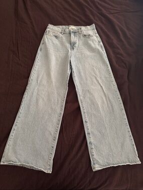 Habitual High Rise Wide Leg Jeans in Pale Blue